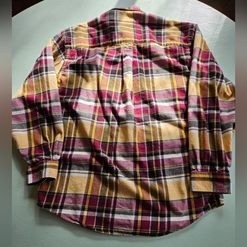 Awesome oversized Eddie Bauer flannel sz S - Picture 3 of 4